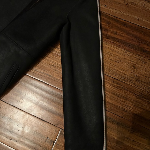 ME+EM 2022 Genuine Sheepskin Shearling Leather Reversible Moto Jacket - Picture 8 of 10